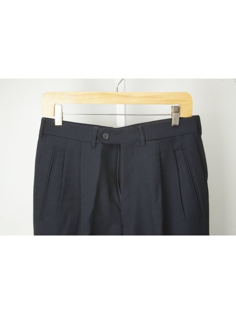 Corneliani Lem Dark Blue Woven 100% Wool Dress Pants Sz 46R EU BRAND NEW